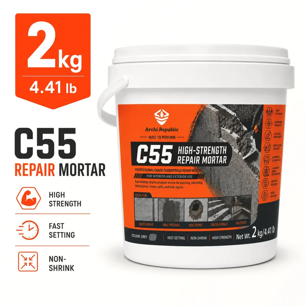 C55 Beton-Reparaturmörtel – Produktansicht