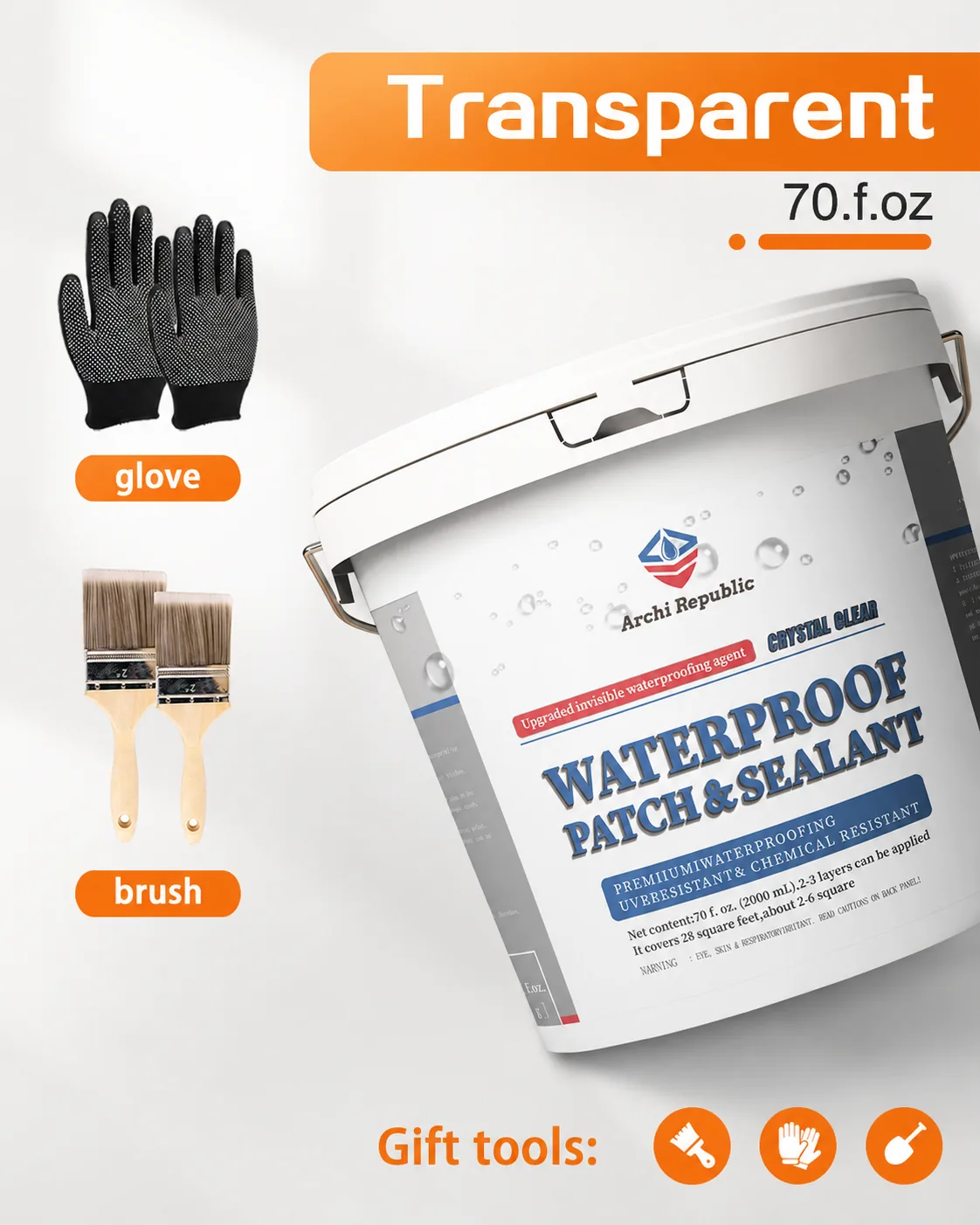 Klarer Dichtstoff für Reparatur und Abdichtung – Produktansicht