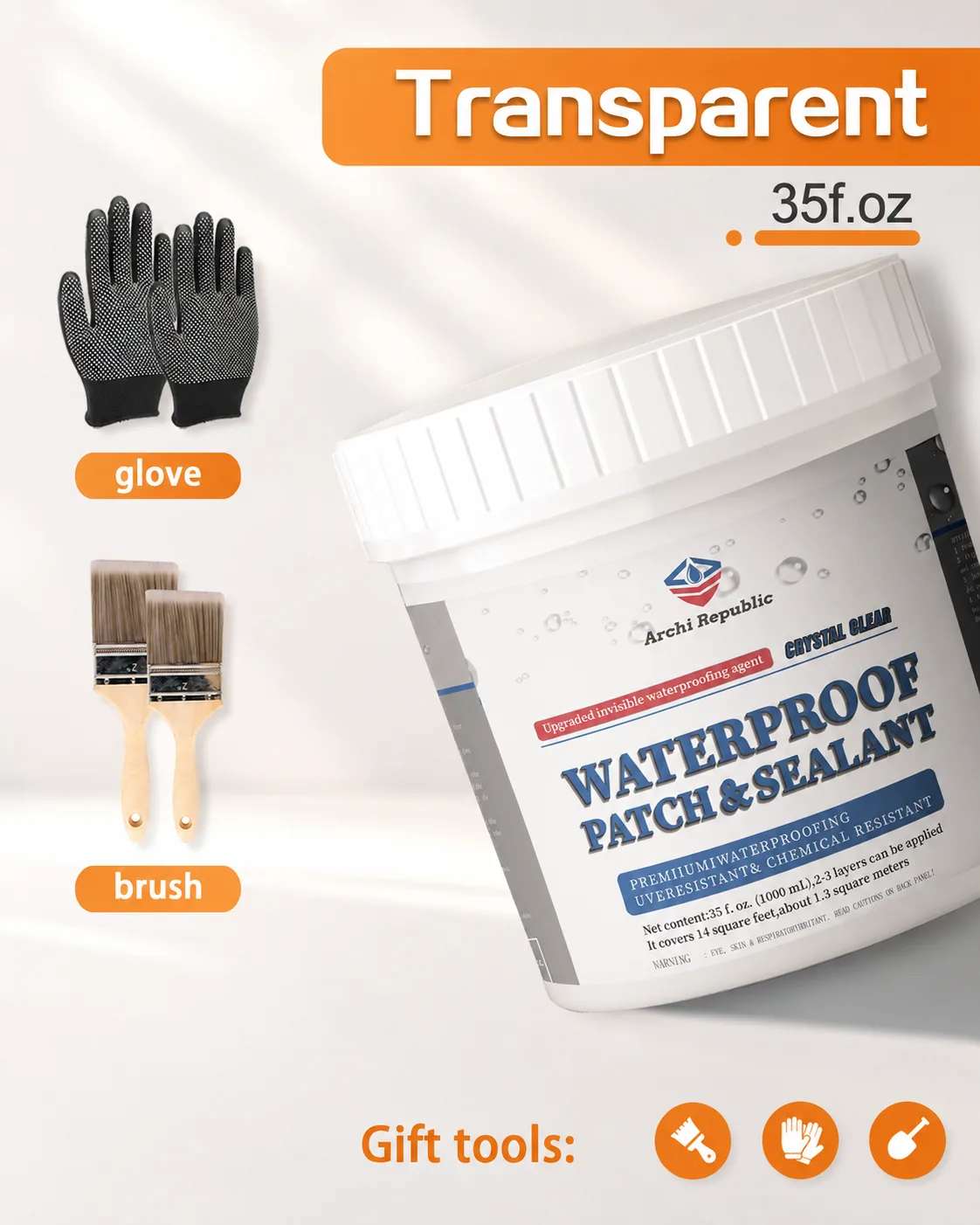 Klarer Dichtstoff für Reparatur und Abdichtung – Produktansicht